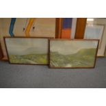 A pair of landscapes, colour prints.