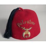 A 19TH CENTURY PALESTINE SOLDIER'S CAP.