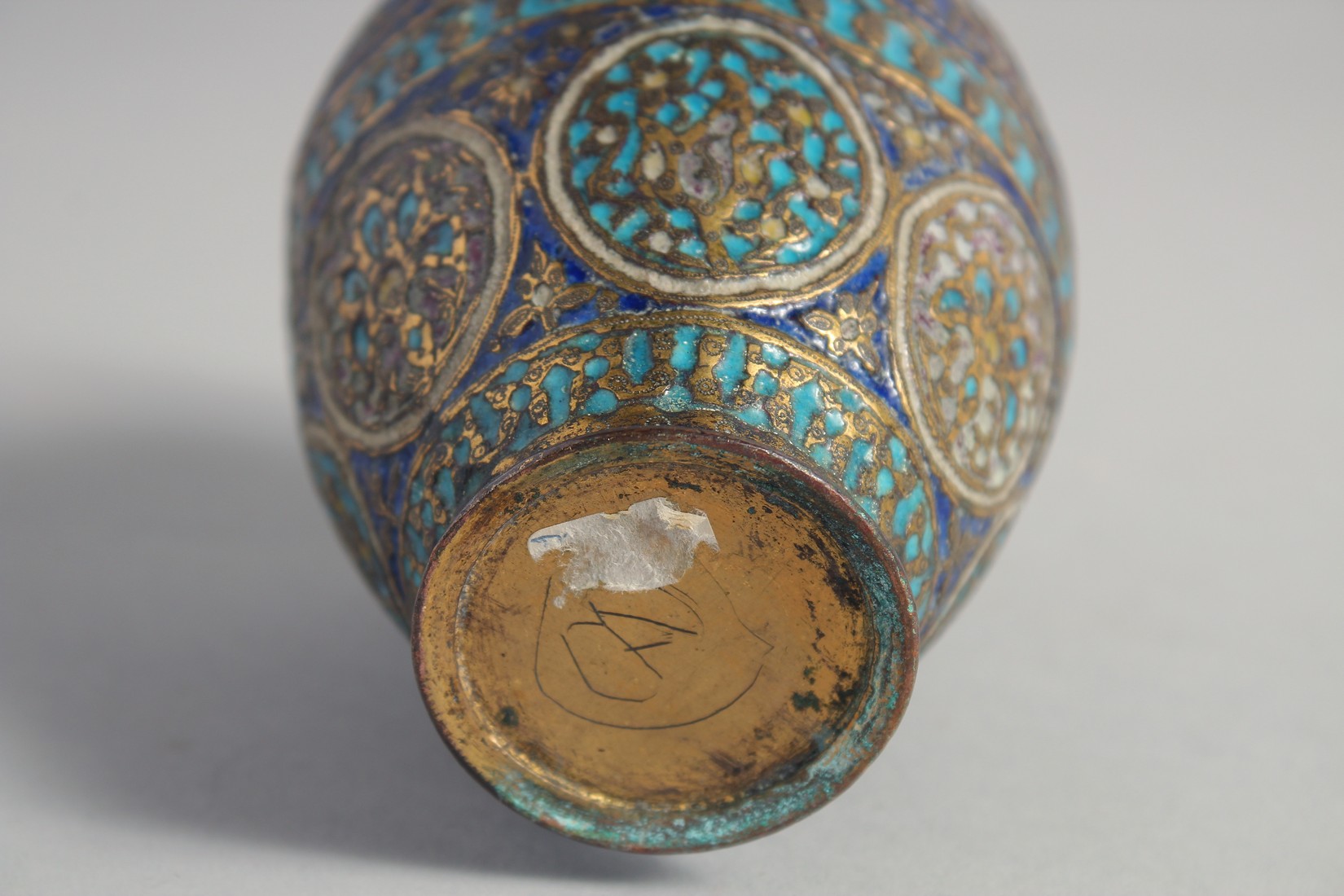 A 19TH CENTURY INDIAN KASHMIRI ENAMELLED GILDED PETAL FORM BOWL, 11cm diameter, together with a - Image 9 of 9