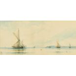 R. Markes, Yachts, 'After the Race off Cowes', watercolour, initialled and inscription verso, 5.