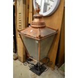 A good Victorian style copper and wrought iron lantern top.