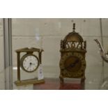 Two small clocks.