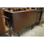 Mahogany drop leaf gate-leg dining table.