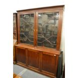 A George III design mahogany library cupboard bookcase.