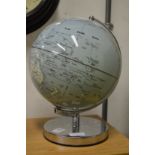 A modern table globe.