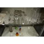 A quantity of glassware.