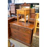 A Victorian walnut dressing chest.