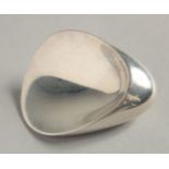 A GEORG JENSEN SILVER MODERNIST BROOCH.