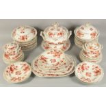 A VERY GOOD CHAMBERLAIN WORCESTER DINING SERVICE comprising: five various sized dishes, large