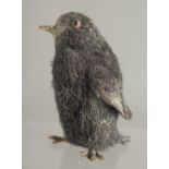 A MARIO BUCCULLATI SILVER THREAD PENGUIN. Signed. 3ins high in a blue box.