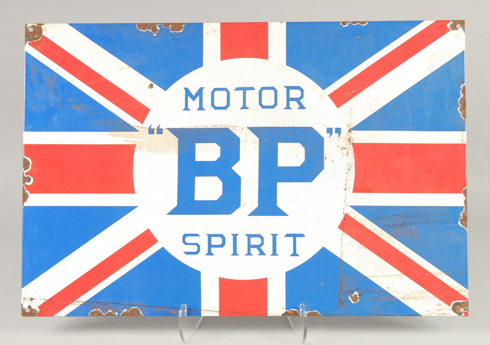 AN ENAMEL BP SIGN. 2ft x 1ft 4ins.