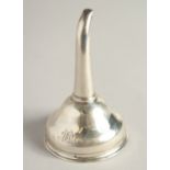 A GEORGE III SILVER WINE FUNNEL. London 1764.