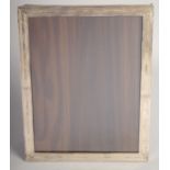 A SILVER UPRIGHT PHOTOGRAPH FRAME. 10ins x 8ins.