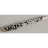 A SILVER OVERLAY SHAEFFER PEN