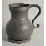 A VERY LARGE GALLON IMPERIAL MEASURING TANKARD. 10ins high.