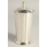 A MAPPIN AND WEBB SILVER ART DECO SUGAR SIFTER. 6ins high. London 1937.