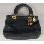 A CHRISTIAN DIOR BLACK BAG 10ins wide