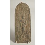 AN EARLY THAI BUDDHIST PLAQUE, 27.5cm x 11cm.