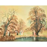 Helen Layfield Bradley (1900-1979) British, 'Autumn', colour print, signed in pencil and with