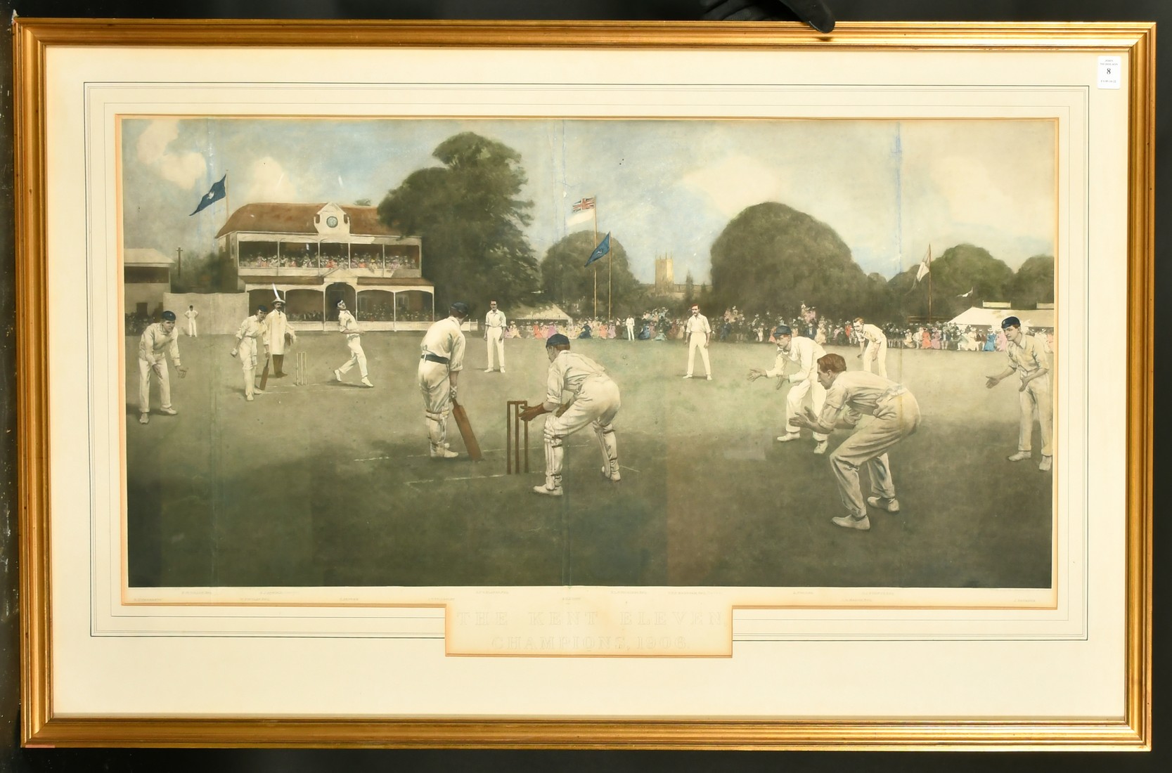 J. Seymour after E. Humphreys, 'The Kent Eleven, Champions 1906', swan electric hand coloured - Image 2 of 3