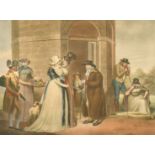 J. R. Smith, A hand-coloured print, 'The Chalybeate Well at Harrogate', published 1796, 16" x
