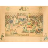 After Louis Wain, 'The Cat's Circus', colour lithograph, 18.5" x 22.25" (47 x 56.5cm), unframed.