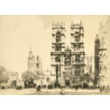 Percy Robertson (1869-1934), Westminster, 5.75" x 7.25" (14.5 x 18.8cm), along with a view of the