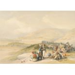 After David Roberts (1796-1864) British, 'Jacob's Well at Shechem', hand coloured lithograph,