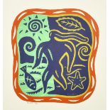 Mitchell, 20th Century, a stylised nude figure, colour screenprint, inscribed in pencil and numbered