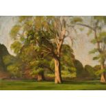 John Brown (20th Century), two landscapes, oil on board, signed with initials, each 10" x 14" (25