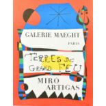After Miro, a lithographic poster for Galerie Maeght, 29" x 20.5" (74 x 52cm), A/F.