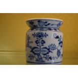 A Meissen blue and white jar.