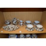 A Japanese eggshell part tea service.