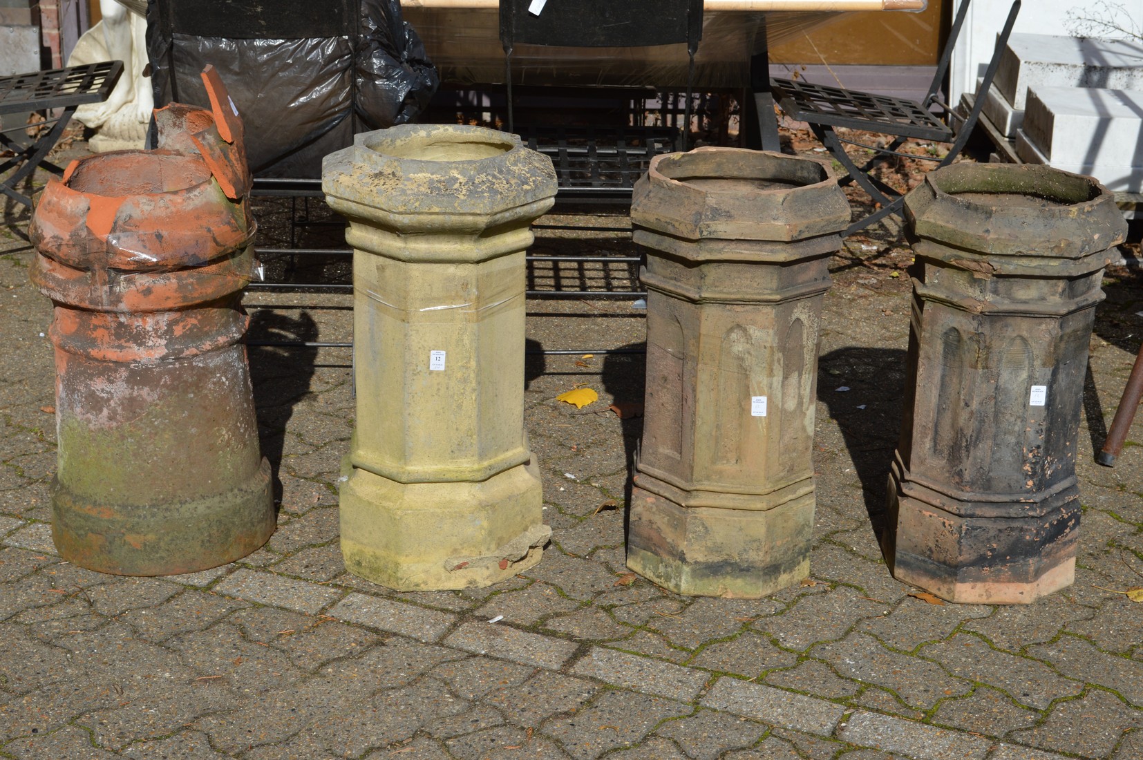 Four chimney pots (one badly damaged).