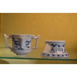 A Meissen porcelain stand and similar jug.