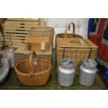 A quantity of wicker baskets etc.