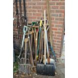 A quantity of gardening tools.