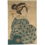 EISEN KEISAI (1790-1848), KUNISADA II UTAGAWA (1823-1880): EDO BEAUTIES, four mid-19th century