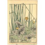 KEINEN IMAO (1845-1924): KEINEN'S FLOWERS AND BIRDS ALBUM: 1891, six Japanese woodblock prints, (