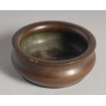 A SMALL CHINESE BRONZE CIRCULAR CENSER. 2.24ins.