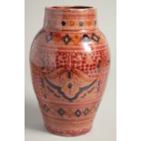 A LUSTRE POTTERY VASE. 9ins high.