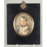 AN OVAL PORTRAIT OF NAPOLEON. 2.75ins x 2.5ins.