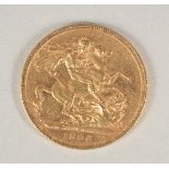 A VICTORIAN GOLD SOVEREIGN, 1896.