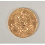 A GEORGE IV GOLD SOVEREIGN, 1928.