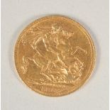 A VICTORIAN GOLD SOVEREIGN, 1869.