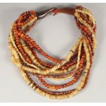 A TRIBAL HORN NECKLACE.
