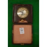 A Goldsmith & Silversmith Co Ltd., leather cased travelling watch.