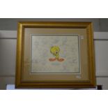 Warner Brothers, Tweety, hand painted animation cell, limited edition.