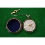 A good gentlemen's Georgian silver cased pocket watch with fusee movement signed Stephen Asselin,