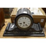 A slate mantel clock (faults).